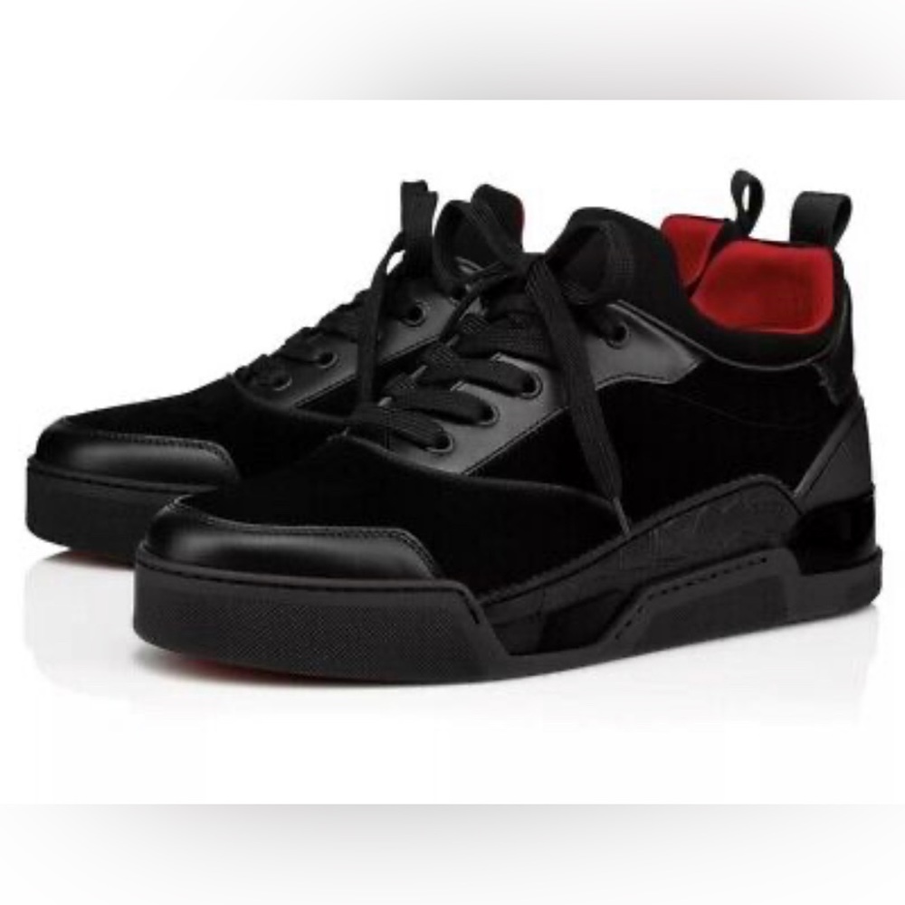 Christian Louboutin Black Calf Skin Aurelien Sneakers